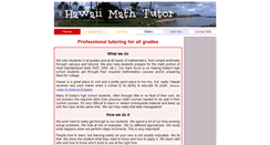 Desktop Screenshot of hawaiimathtutor.com